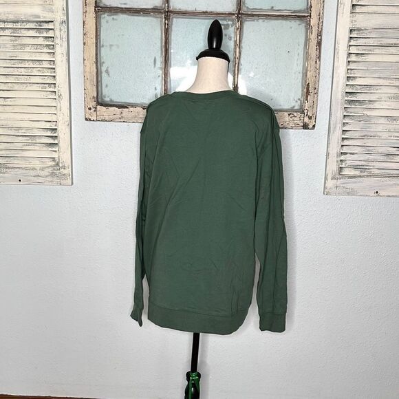 Mighty Fine Womens Sweatshirt Cherry Crewneck Hunter Green Size 1X NWT - Picture 5 of 9